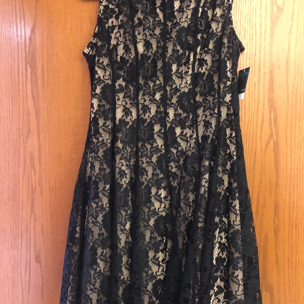 Sleeveless lace dress. - Picture 2 of 4